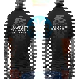 Montserrat Vintage Palm Tree Beach Men's T-shirt Back Print - Thegiftio UK