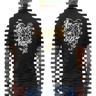 Motif À Carreaux Be Mine Avec Cœur Et Léopard T-shirt imprimé au dos - Cadeauxyz