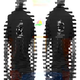 Mr Fun Computer From Sprunki Men's T-shirt Back Print - Seseable