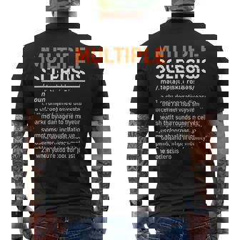 Multiple Sclerosis Awareness Ms Definition Warrior Support Camiseta Hombre Estampado Espalda - Regaloses