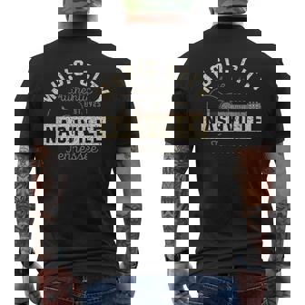 Music City Nashville Tennessee- Ciudad De La Música De Nashville Camiseta Hombre Estampado Espalda - Regaloses