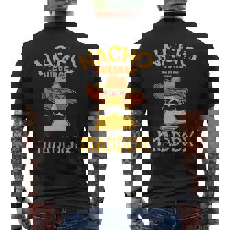 Nacho Average Maddox Personalized Name Taco Men's Back Print T-Shirt - Monsterry