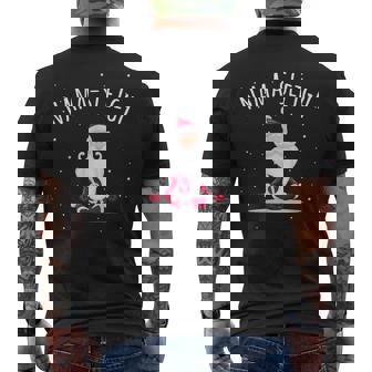 Nama-Sleigh Namasleigh Santa Yoga Christmas Lotus Pose Men's Back Print T-Shirt - Monsterry