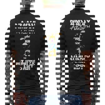 Namastay At Home With My Mini Rex Rabbit Bunny Shirt Men's Back Print T-Shirt - Monsterry