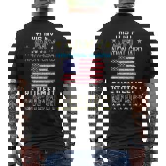 My National Guard Retirement Uniform-National Guard Retired Men's Back Print T-Shirt - Monsterry