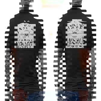 Native Masshole Massachusetts Ma 1788 Vintage Distressed Men's T-shirt Back Print | Mazezy