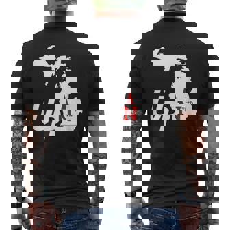 Native Michigander Michigan Local Up North T-Shirt Men's Back Print T-Shirt - Monsterry