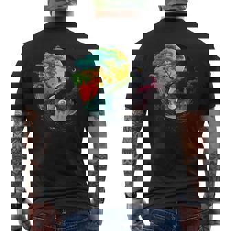 Nature Taoism Yin Yang Symbol On Zen Taijitu Yin Yang Men's Back Print T-Shirt - Monsterry