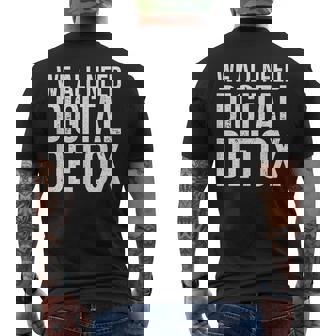 We All Need Digital Detox Anti Smartphone Men's Back Print T-Shirt - Monsterry