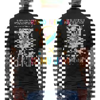 Neurodiversity Is My Jam Inclusion Autism Awareness Retro Men's T-shirt Back Print | Mazezy