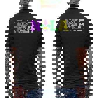 New Orleans Strong 2025 Nola Strong Support Fleur De Lis Men's T-shirt Back Print - Seseable