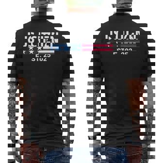 New Us Citizen Est 2025 American Immigrant New Citizenship Men's T-shirt Back Print - Thegiftio