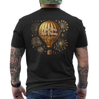 New Year New Dreams 2025 Men's T-shirt Back Print - Thegiftio UK