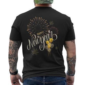 New Year's Eve Fireworks Happy New Year 2024 T-Shirt mit Rückendruck - Geschenkecke