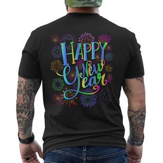 New Year's Eve Party Supplies Nye 2025 Happy New Year T-Shirt mit Rückendruck - Geschenkecke