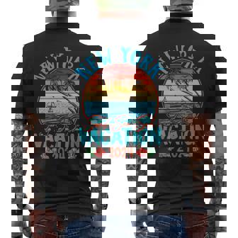 New York 2024 Summer Vibes Vacation Retro Vintage Sunset Premium Men's Back Print T-Shirt - Monsterry