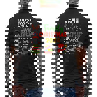 Newton Family Name Newton Family Christmas Men's Back Print T-Shirt - Monsterry