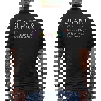 Be A Nice Human Inspirational Positive Saying Cute Pastel T-shirt imprimé au dos - Cadeauxyz