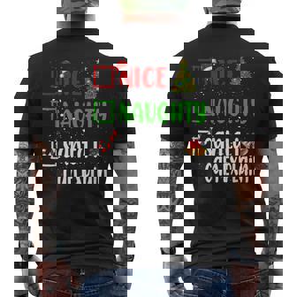 Nice Naughty Santa I Can Explain Christmas List Holiday Xmas Men's Back Print T-Shirt - Monsterry