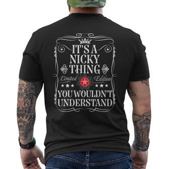 Nicky Name It's A Nicky Thing You Wouldn't Understand T-Shirt mit Rückendruck - Geschenkecke