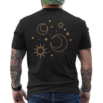 Night Star Moon Sun Sky Stars Esoteric Astrology T-Shirt mit Rückendruck - Geschenkecke