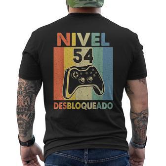 Nivel 54 Desbloqueado Gamer 54 Años Hombre Nivel 54 Unlocked Camiseta Hombre Estampado Espalda - Regaloses