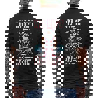 No Lift No Santa Claus Gym Fitness Weightlifting Tank Top Men's Back Print T-Shirt - Monsterry