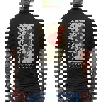 No Regrets Rose In Red Rose Sad Aesthetic Grunge Men's Back Print T-Shirt - Monsterry