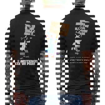 No Tariffs Penguin Protest Heard Island I Stand With Penguin Men's T-shirt Back Print - Thegiftio UK