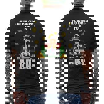 Noob & Professional Gamer Will Do Chores For Robux Men's T-shirt Back Print | Mazezy