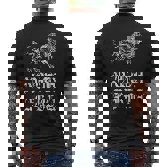 North African Inspired Lion Graphic Camiseta Hombre Estampado Espalda - Regaloses