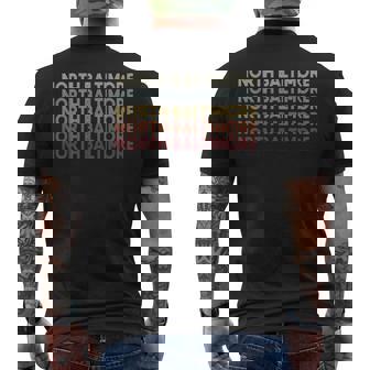 North Baltimore Ohio North Baltimore OH Retro Vintage Text Men's Back Print T-Shirt - Monsterry