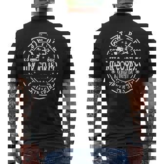 North Pole Milk & Cookie Co Gingerbread Christmas Premium Men's Back Print T-Shirt - Monsterry