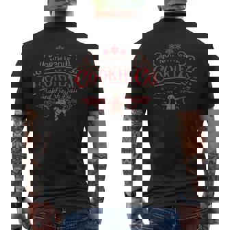 North Pole Milk And Cookie Co Vintage Christmas Company Tee Men's Back Print T-Shirt - Monsterry