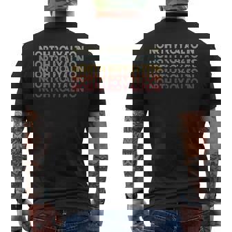 North Royalton Ohio North Royalton OH Retro Vintage Text Men's Back Print T-Shirt - Monsterry