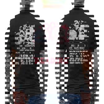 Nothing Beats Reading Book Librarian Rock Paper Scissors Men's T-shirt Back Print - Seseable