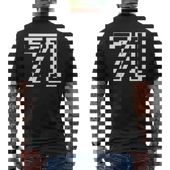 Número 71Arsity Sports Team Cumpleaños Edad Año Camiseta Hombre Estampado Espalda - Regaloses