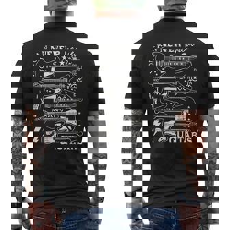 Nunca Puedes Tener Demasiadas Guitarras Músicos Divertidos Camiseta Hombre Estampado Espalda - Regaloses