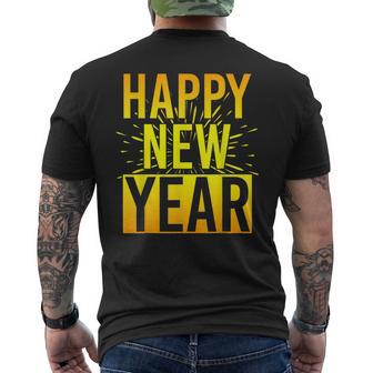 Nye New Year's Eve Party Confetti Fireworks Happy New Year T-Shirt mit Rückendruck - Geschenkecke