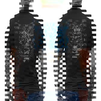 Obra De Arte Tigre Ojos Azules Arte Animal Tigre Camiseta Hombre Estampado Espalda - Regaloses