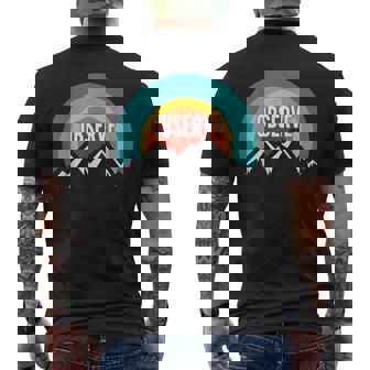 Observe Vintage Retro Sunset Men's Back Print T-Shirt - Monsterry