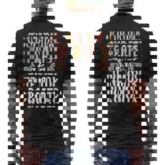 Occupational Therapist OT Therapy Fine Motor Promoter Cute Men's Back Print T-Shirt - Monsterry