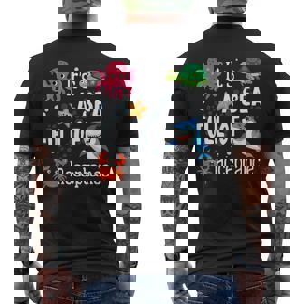 Ocean Animals Autism & Normal It's A Sea Full Of Acceptance Men's T-shirt Back Print - Thegiftio UK