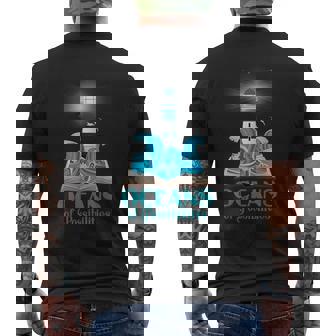 Oceans Of Possibilities Summer Reading 2022 Lighthouse Men's Back Print T-Shirt - Monsterry