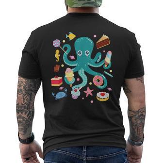 Octopus Cake Tentacle Sea Animals Children's T-Shirt mit Rückendruck - Geschenkecke