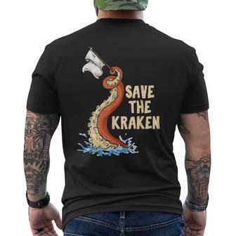 Octopus Save The Kraken T-Shirt mit Rückendruck - Geschenkecke