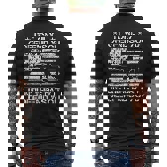 It Only Offends You Until The Day It Defends You AR15 USA Men's Back Print T-Shirt - Monsterry