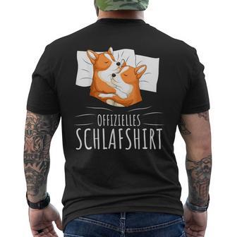 Official Corgi Dog Sleep T-Shirt mit Rückendruck - Geschenkecke