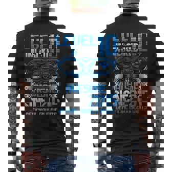 Official Double Digits Level 10 Unlocked 10Th Birthday Boy Men's T-shirt Back Print - Seseable