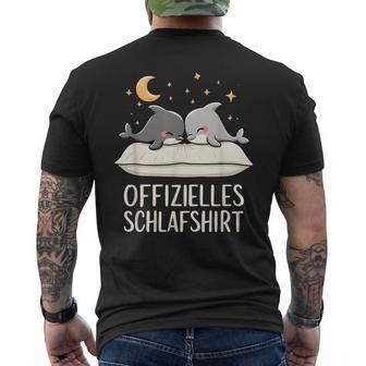 Official Sleep Dolphin Dolphins T-Shirt mit Rückendruck - Geschenkecke